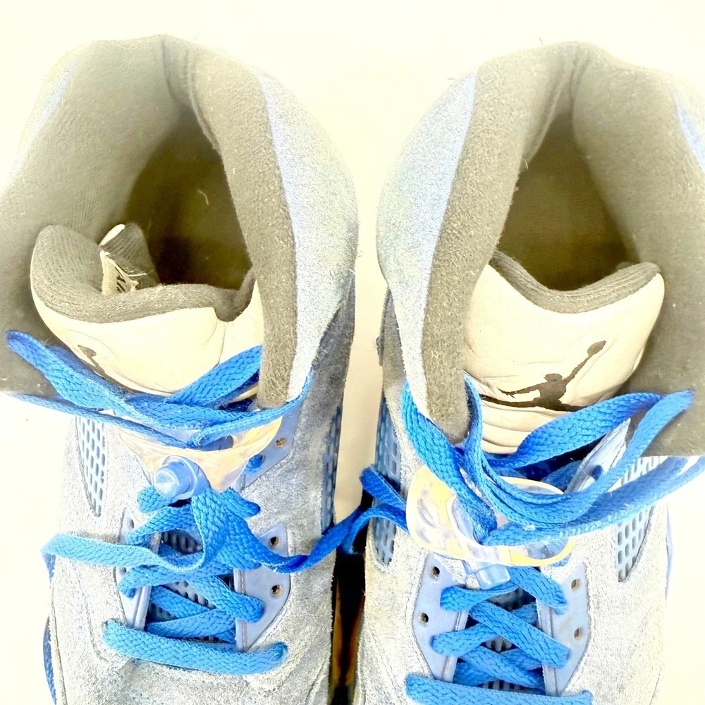 Jordan Air Jordan 5 Retro Mens 10.5 Blue Suede High Top Basketball Sports